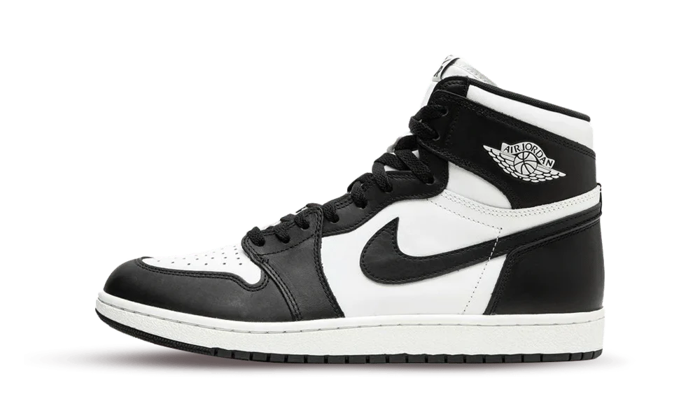 Black and white aj 1 on sale