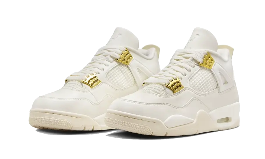 Nike Air Jordan 4 Retro Sail Metallic Gold Clovesupply